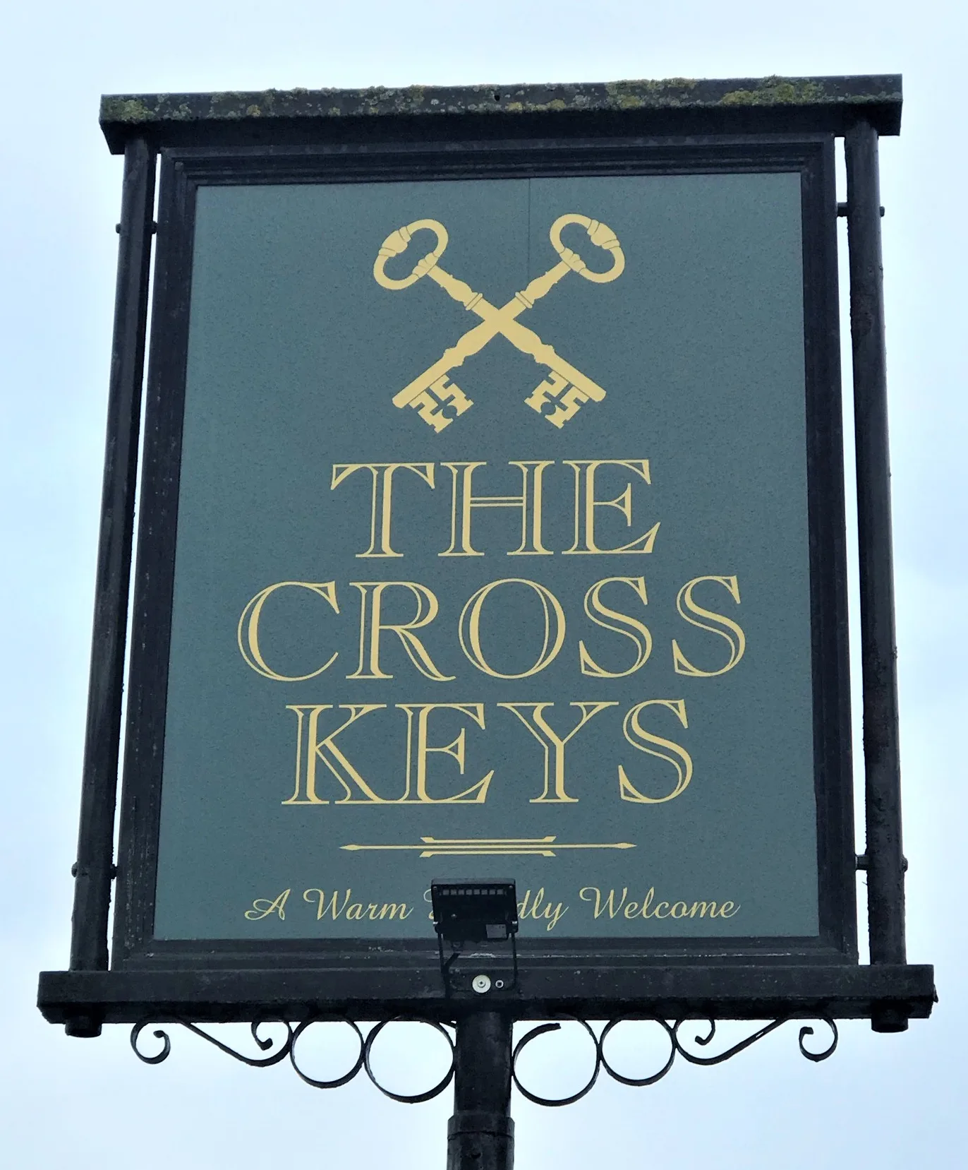 Car park sign The Cross keys Gainford